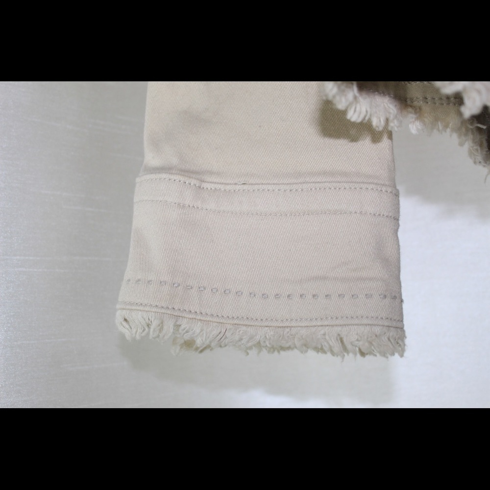 Cream fringe jacket